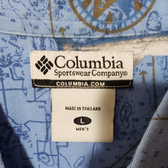 Columbia Hawaiian Button Down Fish Pattern - Picture 3 of 4